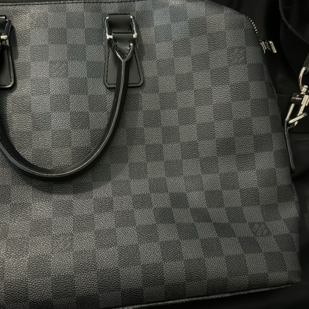 Luxury Black Checkered Men's Bag - Picture 3 of 7